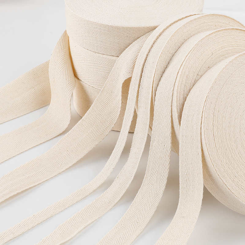 Ribbon Wired Satin - Beige Bänder, 10/15/20/25/30/40/50/60 mm Breite, Twill-Baumwoll-Gurtband,