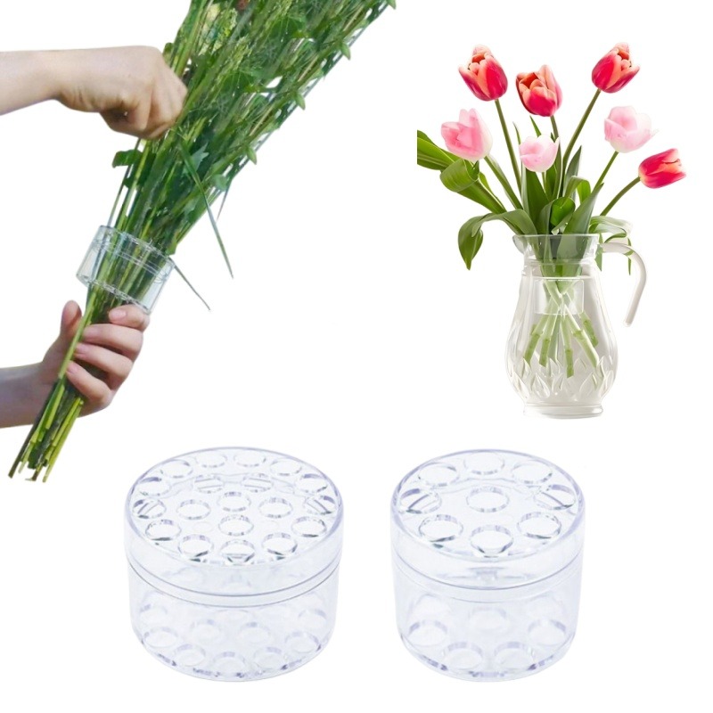 Supply For Florist - Spiralstielhalter, robuster, durchsichtiger Blumenarrangement-Halter, DIY-Blumenkunst-Zubehör, Tischdekoration