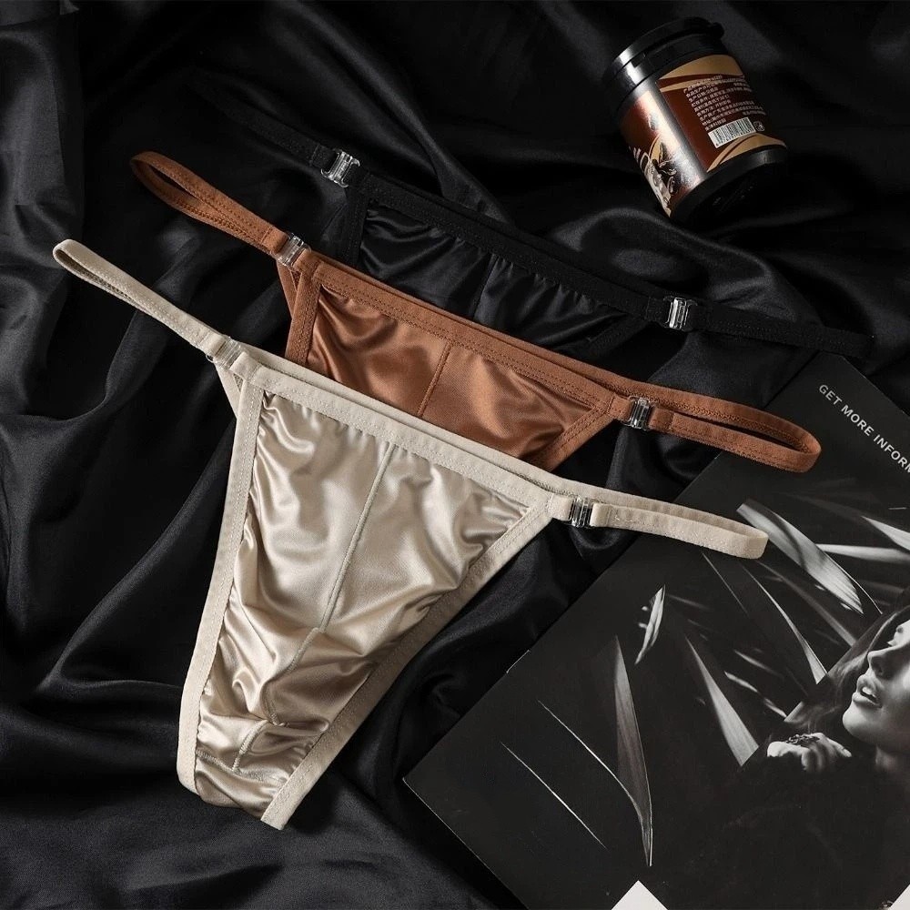 Unterhosen T-Back Herren Tanga – Ribbon Wired Satin Bewertung und Preis